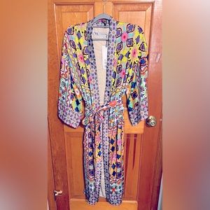 Zara NWT Floral Belted Kimono MEDIUM